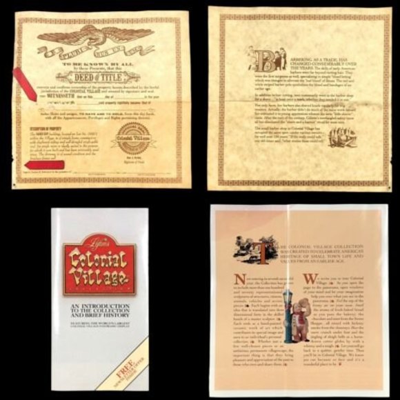 Lefton 06901 Colonial Village BARBER SHOP w/Deed 1988 Christmas House CWD06901 - Picture 11 of 12